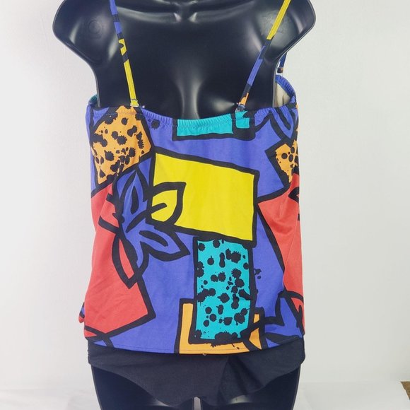 Vintage 1980's Gottex RARE 2 Piece Tankini, Israel - Picture 2 of 7